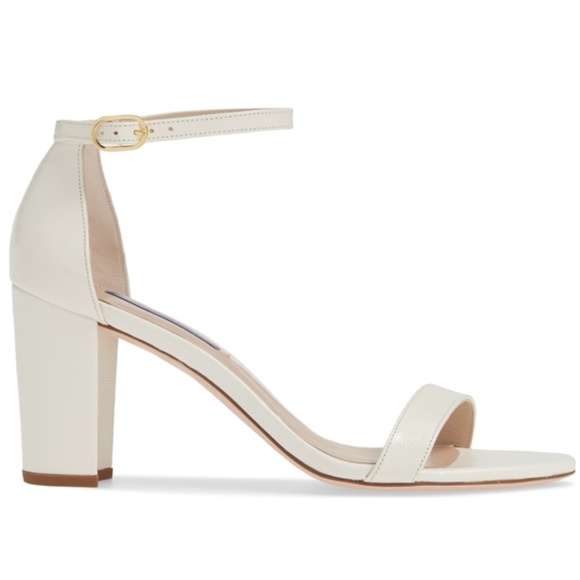 cream block heels